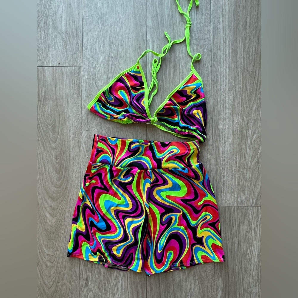 Dubluv Rave Biker Short Set